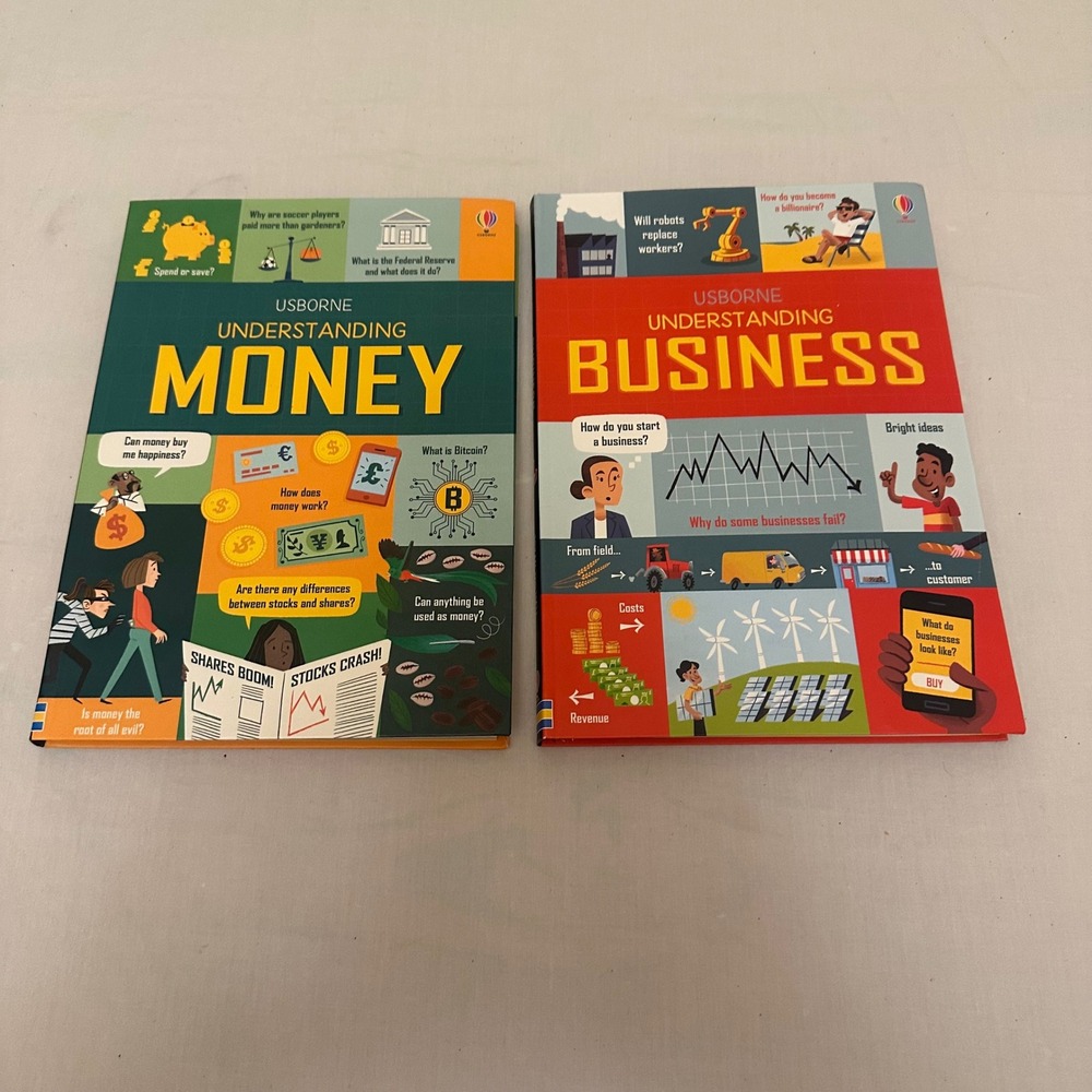 Usborne Understanding Money and Business Softcover Book Set Educational Guide